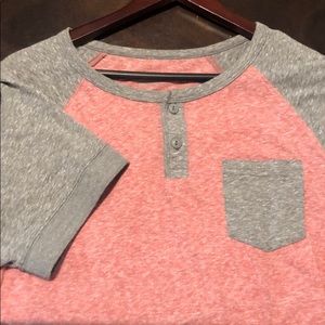 Pink and Gray Mossimo T-Shirt (L)